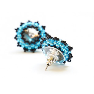 Náušnice swarovski puzetky krystal v tyrkysu