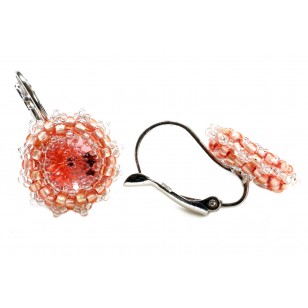 Náušnice swarovski krystal v lososové