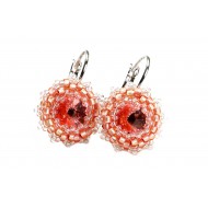 Náušnice swarovski krystal v lososové